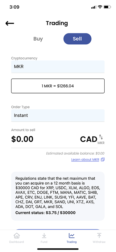 Trade screen, before the rebuild